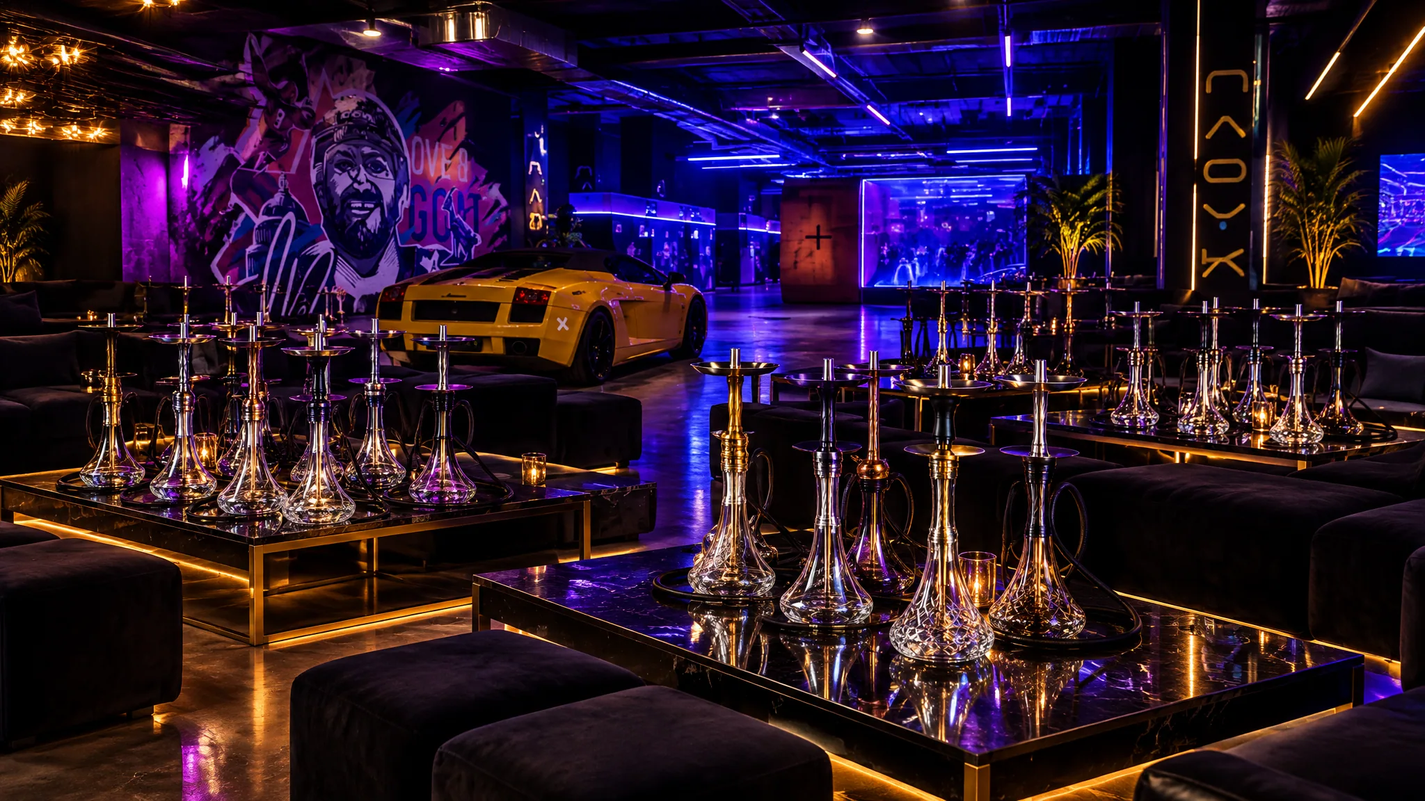 Кальянная зона MOS-HOOKAH на мероприятии в компьютерном клубе Colizeum